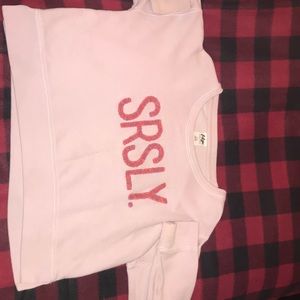 Pink SRSLY Cropped Sweater